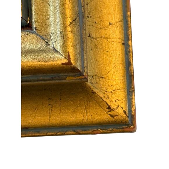 Contemporary Gold Wood Framed Oil on Canvas Portrait “Blinks Hound” Signed - Picture 8 of 13